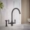 Milano Elizabeth - Traditional Kitchen Mixer Tap with Pull-Out Spray - Black