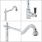 Milano Elizabeth - Single Lever Classic Kitchen Mixer Tap with Pull-Out Spray - Chrome and Black
