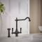Milano Elizabeth - Classic Kitchen Mixer Tap with Pull-Out Spray - Black
