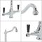 Milano Elizabeth - Classic Kitchen Mixer Tap with Pull-Out Spray - Chrome and Black