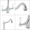 Milano Elizabeth - Classic Kitchen Mixer Tap with Pull-Out Spray - Chrome and White