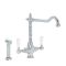 Milano Elizabeth - Classic Kitchen Mixer Tap with Pull-Out Spray - Chrome and White