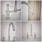 Milano Elizabeth - Traditional Bridge Kitchen Mixer Tap with Pull-Out Spray - Chrome and White