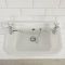 Milano Richmond - White Traditional Square Wall Hung Cloakroom Basin - 515mm x 300mm (2 Tap-Holes)