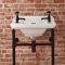 Milano Richmond - 515mm Traditional Basin and Black Washstand - (2 Tap-Holes)