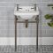 Milano Richmond - 515mm Traditional Basin and Washstand - Oil Rubbed Bronze (2 Tap-Holes)