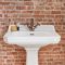 Milano Richmond - White Traditional Square Basin with Full Pedestal - 560mm x 450mm (1 Tap-Hole)