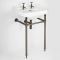 Milano Richmond - 560mm Traditional Basin and Washstand - Oil Rubbed Bronze (2 Tap-Holes)