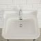 Milano Richmond - White Traditional Square Basin and Washstand - 560mm x 450mm (1 Tap-Hole)