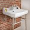 Milano Richmond - White Traditional Square Basin and Chrome Washstand - 560mm x 450mm (1 Tap-Hole)