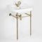 Milano Richmond - 560mm Traditional Basin and Washstand - Brushed Gold (1 Tap-Hole)