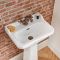Milano Richmond - 500mm Cloakroom Basin with Full Pedestal - 1 Tap-Hole