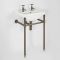 Milano Richmond - 500mm Traditional Basin and Washstand - Oil Rubbed Bronze (2 Tap-Holes)