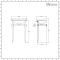 Milano Richmond - White Traditional Square Basin and Washstand - 500mm x 350mm (1 Tap-Hole)
