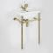 Milano Richmond - 500mm Traditional Basin and Washstand - Brushed Gold (1 Tap-Hole)