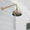 Milano Elizabeth - Brushed Gold 150mm Traditional Apron Shower Head and Wall Arm