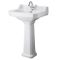 Milano Richmond - Comfort Height Traditional Basin with Full Pedestal - 595mm x 470mm (1 Tap-Hole)