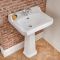 Milano Richmond - Comfort Height Traditional Basin with Full Pedestal - 595mm x 470mm (1 Tap-Hole)