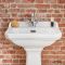 Milano Richmond - Comfort Height Traditional Cloakroom Basin with Full Pedestal - 500mm x 350mm (1 Tap-Hole)