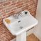 Milano Richmond - Comfort Height Traditional Cloakroom Basin with Full Pedestal - 500mm x 350mm (1 Tap-Hole)