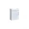 Milano Lurus - White 400mm Minimalist Compact Wall Hung Cloakroom Vanity Unit with Basin
