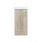 Milano Lurus - Oak 400mm Compact Floor Standing Cloakroom Vanity Unit with Basin