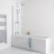 Milano - 1500mm Modern Acrylic Bath Side Panel - White