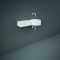 RAK Petit - Gloss White Modern Round Wall Hung Basin - Left Hand - 765mm x 360mm (0 Tap-Holes)