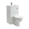 Milano Lurus - White Modern Select Toilet and Basin Combination Unit - 500mm x 890mm