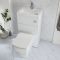 Milano Lurus - White Modern Square Toilet and Basin Combination Unit - 500mm x 890mm