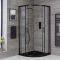 Milano Nero - Black 900mm Quadrant Shower Enclosure with Slate Tray - Choice of Tray Finish