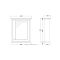 RAK Washington - Grey Bathroom Mirrored Cabinet - 650mm x 750mm