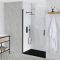 Milano Nero - Black Hinged Shower Door with Slate Tray - Choice of Sizes