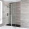 Milano Portland - Chrome Hinged Shower Door with Slate Tray - Choice of Sizes