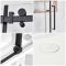 Milano Nero - Black Frameless Sliding Shower Door with Tray - Choice of Sizes