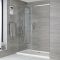 Milano Portland - Chrome Frameless Sliding Shower Door with Tray - Choice of Size