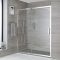 Milano Portland - Chrome Sliding Shower Door with Slate Tray - Choice of Sizes