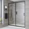 Milano Nero - Black Sliding Shower Door with Tray - Choice of Sizes