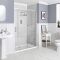 Milano Langley - Chrome Traditional Sliding Shower Door with Tray - Choice of Size