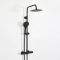 Milano Nero - Modern Thermostatic Round Bar Shower Valve with Multi Function Hand Shower and Shower Head - Black