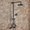 Milano Zandra - Industrial Style Manual Exposed Shower Valve with Round Shower Head and Hand shower - Choice of Finish
