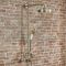 Milano Zandra - Industrial Style Manual Exposed Shower Valve with Round Shower Head and Hand shower - Brushed Gold