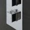 Milano Arvo - Modern 1 Outlet Square Twin Thermostatic Shower Valve - Chrome