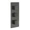 Milano Orno - Modern 2 Outlet Square Triple Thermostatic Shower Valve - Gun Metal Grey