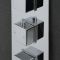 Milano Arvo - Modern 3 Outlet Square Triple Diverter Thermostatic Shower Valve - Chrome