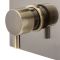 Milano Clarus - Modern 2 Outlet Triple Thermostatic Shower Valve - Brushed Brass