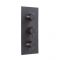 Milano Nero - Triple Thermostatic Shower Valve - Two Outlets - Black