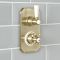 Milano Elizabeth - Traditional Concealed Thermostatic Twin Shower Valve - Brushed Gold