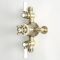 Milano Elizabeth - Traditional Triple Exposed Thermostatic Shower Valve - Brushed Gold