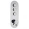 Milano Orta - Modern 3 Outlet Round Push Button Shower Valve - Chrome